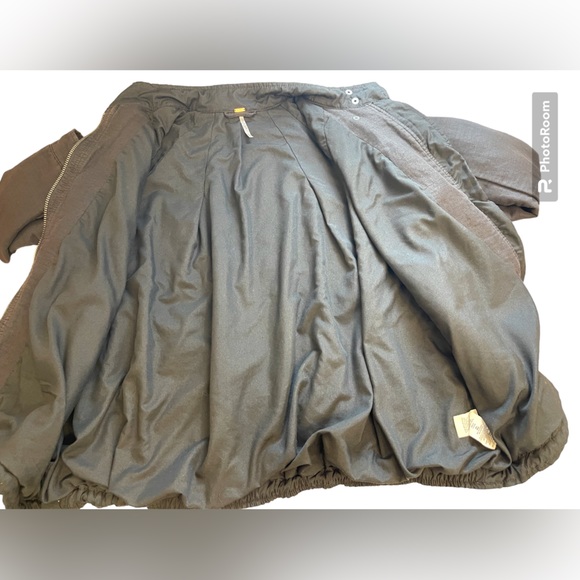 Free People Linen Blend Bomber Utility Jacket Washed Black M - Picture 10 of 16